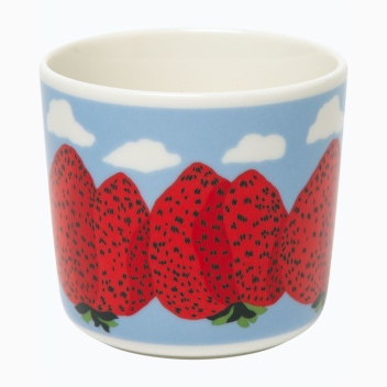 Kubek z porcelany bez ucha 200 ml MANSIKKACUORET Coffee Cup by Marimekko