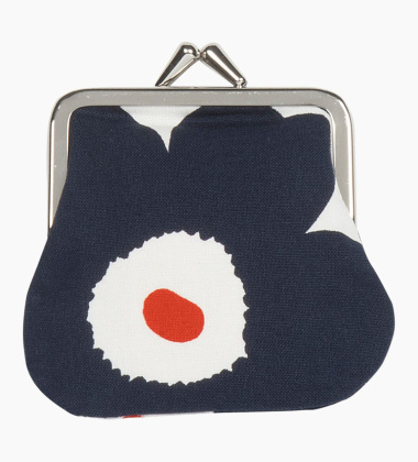 Portmonetka 8x8 Mini Kukkaro Mini UNIKKO Navy-Orange-White by Marimekko