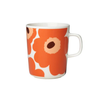 Kubek z porcelany z uchem 250 ml UNIKKO Apricot Coffee Cup by Marimekko