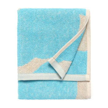 Ręcznik kąpielowy 70x150 UNIKKO Bath Towel Light Blue-Off-White by Marimekko