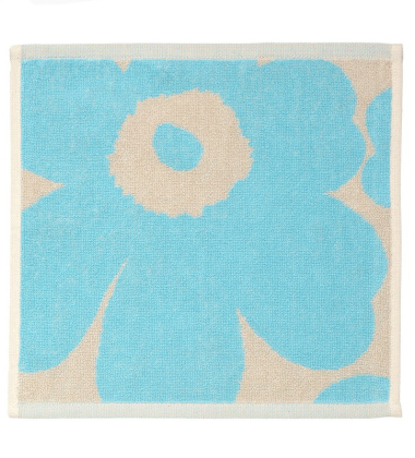 Ręcznik frotte 30x30 UNIKKO Mini Towel Light Blue-Off-White by Marimekko