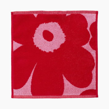 Ręcznik frotte 30x30 UNIKKO Mini Towel Red-Pink by Marimekko