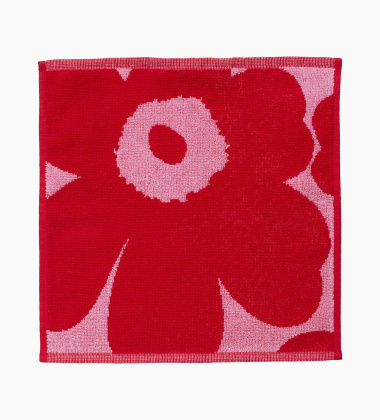 Ręcznik frotte 30x30 UNIKKO Mini Towel Red-Pink by Marimekko