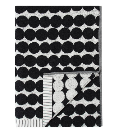 Ręcznik kąpielowy 70x150 RASYMATTO Bath Towel Black-White by Marimekko