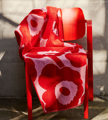 Ręcznik kąpielowy 70x150 UNIKKO Bath Towel Red-Pink by Marimekko