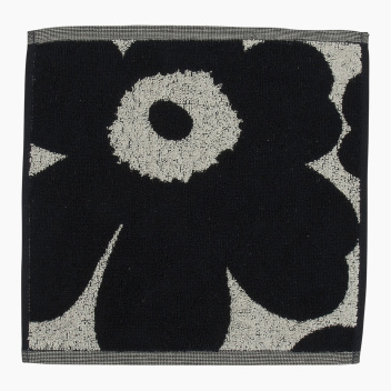 Ręcznik frotte 30x30 UNIKKO Mini Towel Black-Sand by Marimekko