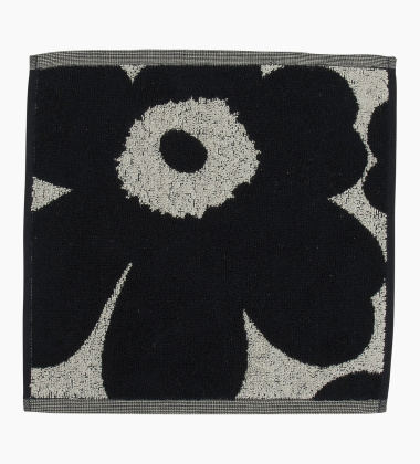 Ręcznik frotte 30x30 UNIKKO Mini Towel Black-Sand by Marimekko