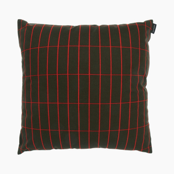 Poszewka na poduszkę 40x40 TIILISKIVI Cushion Cover Dark Green-Red by Marimekko