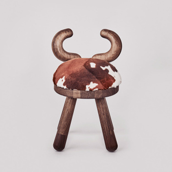 Krzesełko dziecięce drewniane krówka COW CHAIR