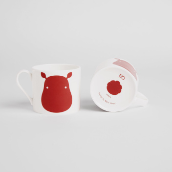 Kubek z porcelany 250 ml ANIMAL MUG - HIPPO