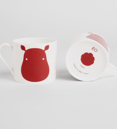 Kubek z porcelany 250 ml ANIMAL MUG - HIPPO