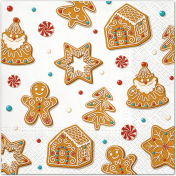 Serwetki papierowe świąteczne 33x33 TAT Christmas Ginger Bread