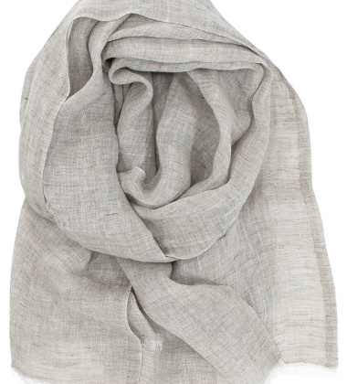 Szal lniany LEMPI 70x200 Naturalny Len Melanż