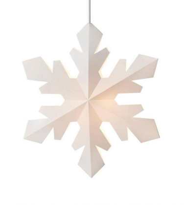Lampa - Ozdoba Świecący płatek śniegu SNOWFLAKE M 43 cm White