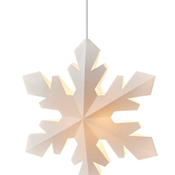 Lampa - Ozdoba Świecący płatek śniegu SNOWFLAKE M 43 cm White