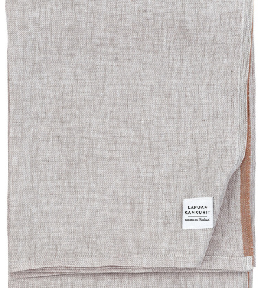 Obrus lniany AAMU 150x260 White-Cinnamon