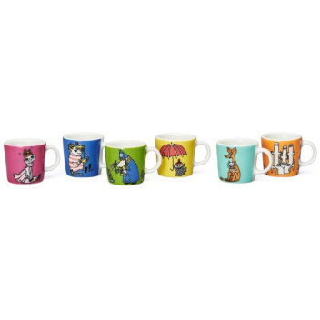Komplet 6 mini kubeczków z porcelany Moomin Mini Mugs Collectors Set Classics no 3