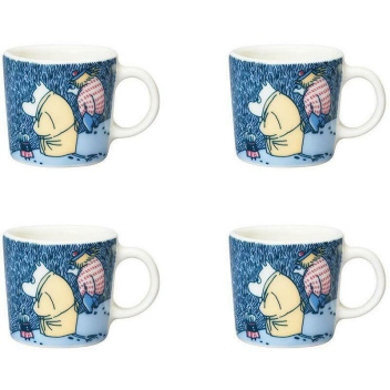 Komplet 4 mini kubeczków z porcelany MINI MUG SNOW MOONLIGHT 2021