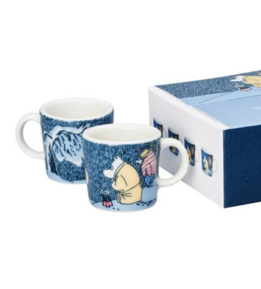 Komplet 4 mini kubeczków z porcelany MINI MUG SNOW MOONLIGHT 2021