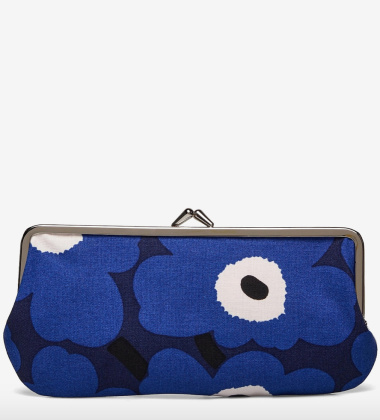 Portmonetka Etui 9x19 Silmalasi Kukkaro Mini UNIKKO Dark Blue-Blue-Off White by Marimekko