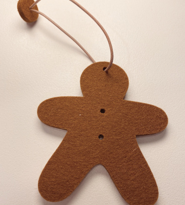 Ozdoba świąteczna z filcu 8x9 GINGERBREAD MAN Walnut 29