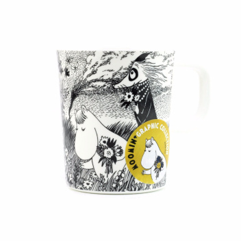 Kubek muminki z uchem z melaminy Moomin Graphic cup by Rätt Start