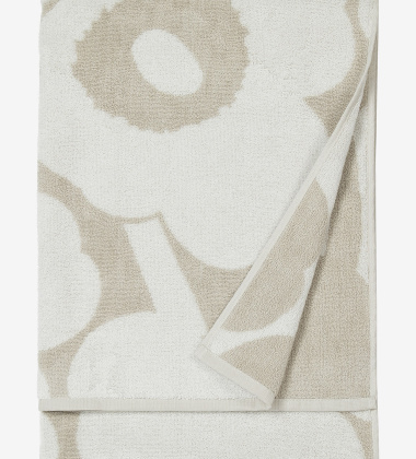 Ręcznik kąpielowy 70x150 UNIKKO Bath Towel Beige-White by Marimekko