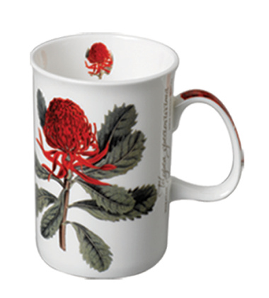 Kubek z porcelany 320 ml Kwiaty Nowej Zelandii - Waratah