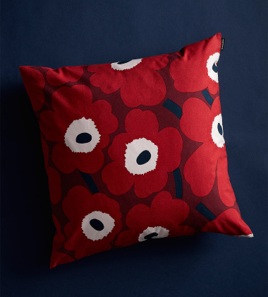 Poszewka na poduszkę 50x50 UNIKKO Cushion Cover Dark Red-Red by Marimekko