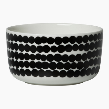 Miseczka z porcelany SIIRTOLAPUUTARHA Bowl 500 ml White-Black by Marimekko