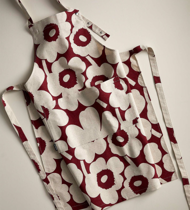 Fartuszek kuchenny PIENI UNIKKO Apron Cotton-Red by Marimekko