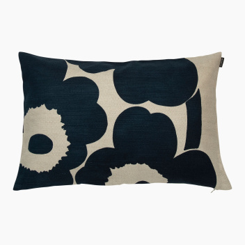 Poszewka na poduszkę lniana 40x60 UNIKKO Light Linen-Dark Blue by Marimekko