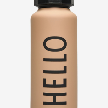 Butelka termiczna na napoje 500 ml HELLO Beige by Design Letters