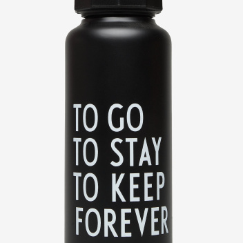 Butelka termiczna na napoje 500 ml TO GO STAY KEEP FOREVER Black by Design Letters