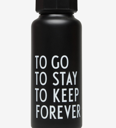 Butelka termiczna na napoje 500 ml TO GO STAY KEEP FOREVER Black by Design Letters
