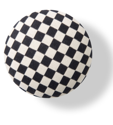 Wieszak ścienny Button-up Checker 10 cm Czarno-Biały