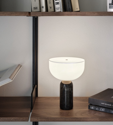 Lampa stołowa KIZU Portable Table Lamp H30 cm Czarny Marmur