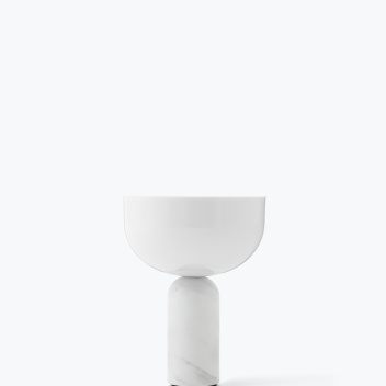 Lampa stołowa KIZU Portable Table Lamp H30 cm Biały Marmur