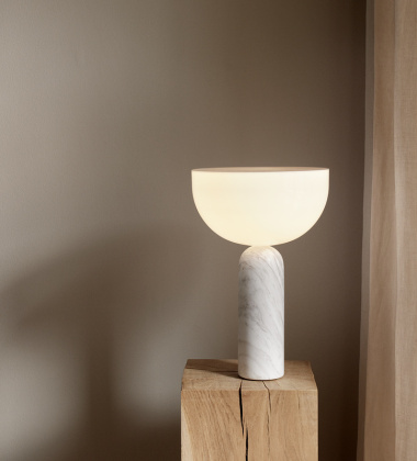 Lampa stołowa KIZU Table Large Lamp H45 cm Biały Marmur