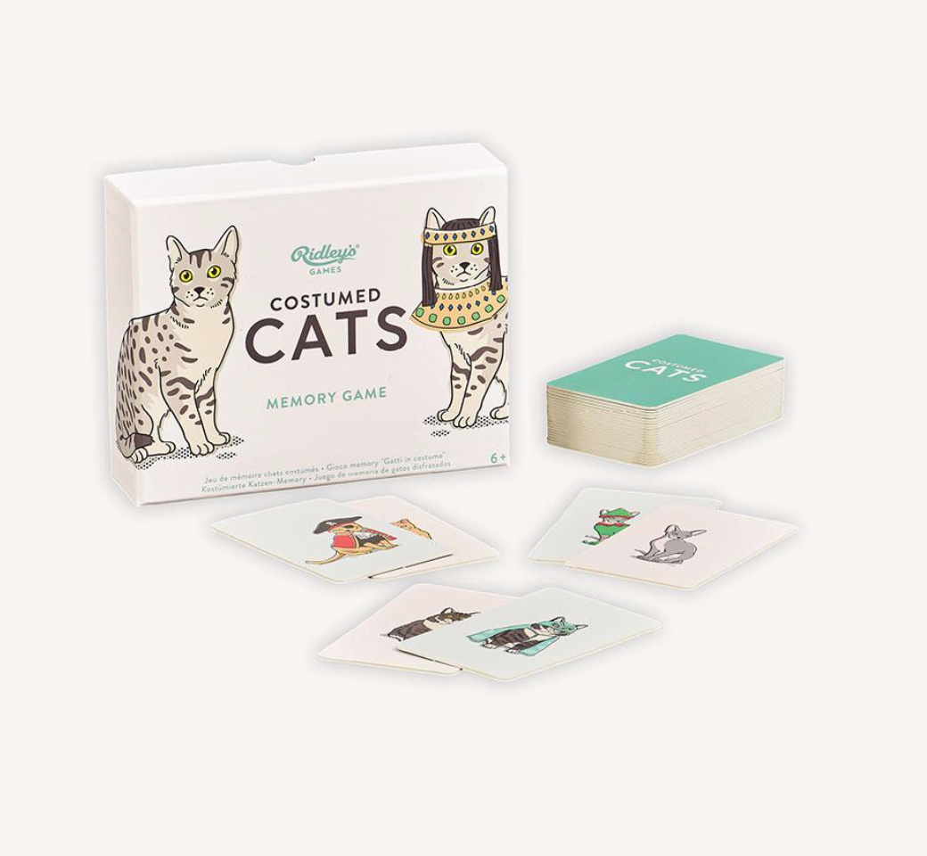 Ridley's Games - Memory Chats Costumés - Jeu De Cartes 50 Pièces - Dès 3 Ans