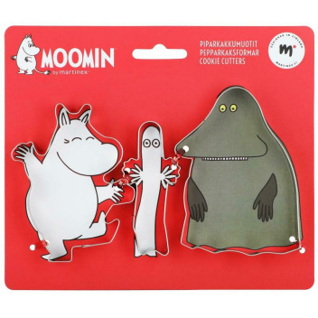 Komplet foremek z muminkami Moomintroll, Hattifattener, The Groke Cookie Cutters 3-Pack by Martinex