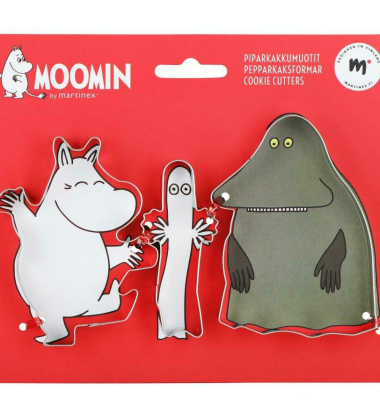 Komplet foremek z muminkami Moomintroll, Hattifattener, The Groke Cookie Cutters 3-Pack by Martinex