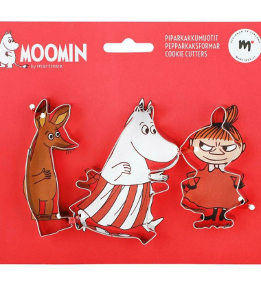 Komplet foremek z muminkami Moominmamma, Sniff, Little My Cookie Cutters 3-Pack by Martinex