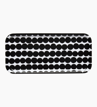 Taca z brzozowej sklejki z melaminą 32x15 RASYMATTO Tray Black-White