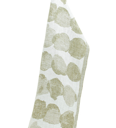 Ręcznik lniany SADE 48x70 White-Olive