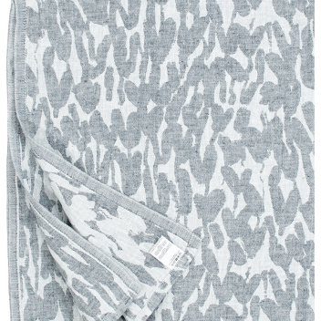 Ręcznik lniany kąpielowy JÄKÄLÄ 95x180 White-Gray