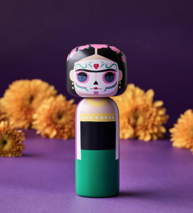 Laleczka Kokeshi FRIDA DIA DE LOS MUERTOS 14,5 cm