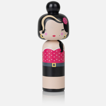 Laleczka Kokeshi AUDREY 16,5 cm Czarna