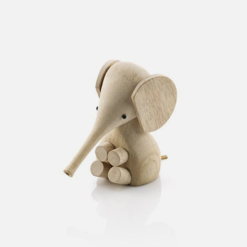 Drewniany Słonik ELEPHANT 11 cm Drzewo Kauczukowe