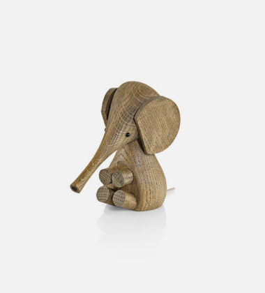 Drewniany Słonik ELEPHANT 11 cm Palony Dąb